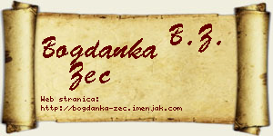 Bogdanka Zec vizit kartica
